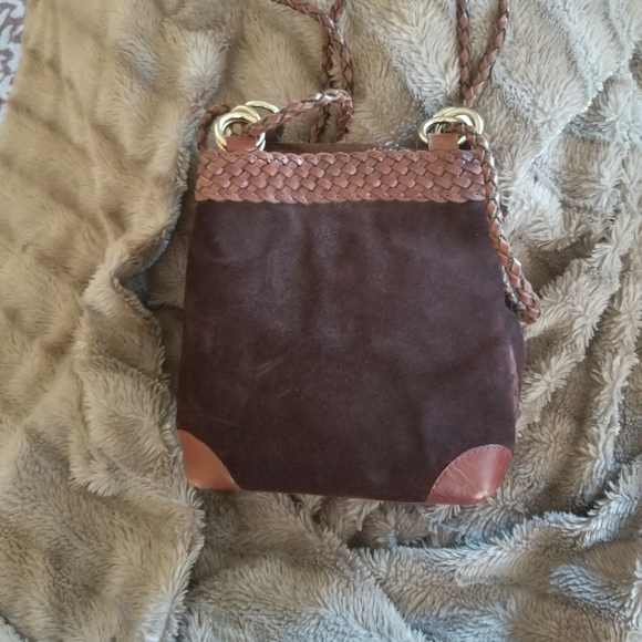 L.J.S. Collection Suede and Leather Crossbody Purse - Picture 3 of 6